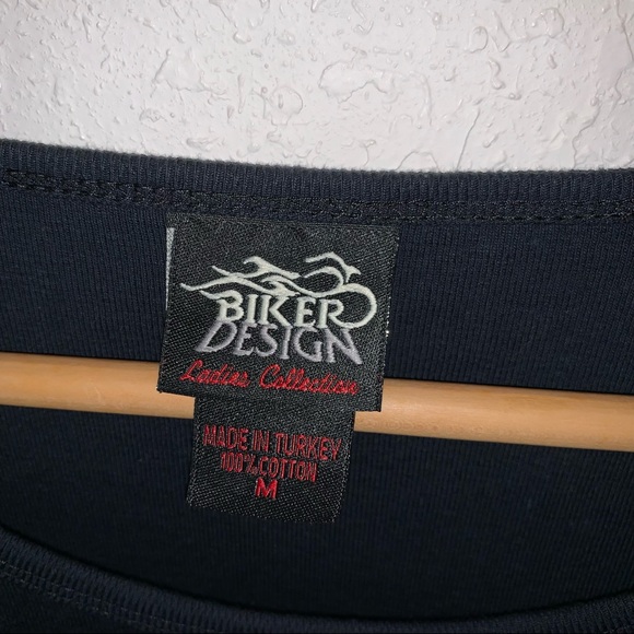 Sturgis Bike Week 2008 Biker Design Black Long Sleeve Skull Motorcycle Wings Top - Picture 2 of 6